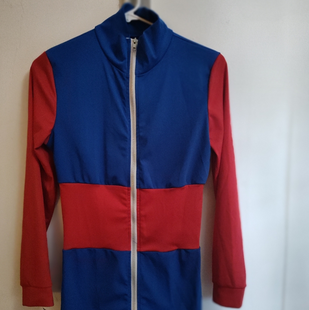 Short Blue And Red Zipper Dress (In original packaging and Condition)